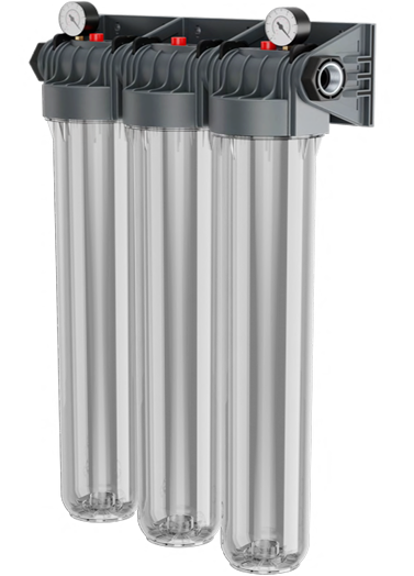 20" Üçlü Filtre Kabı Manometreli