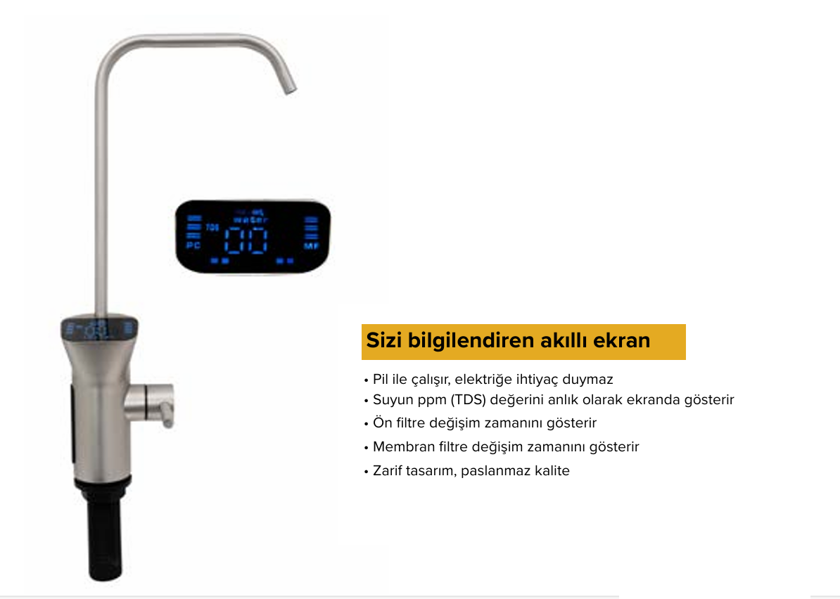 Dijital Musluk Paslanmaz Musluk